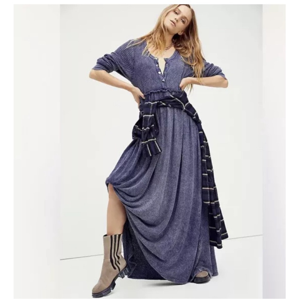 Free People Marisa waffle knit dress